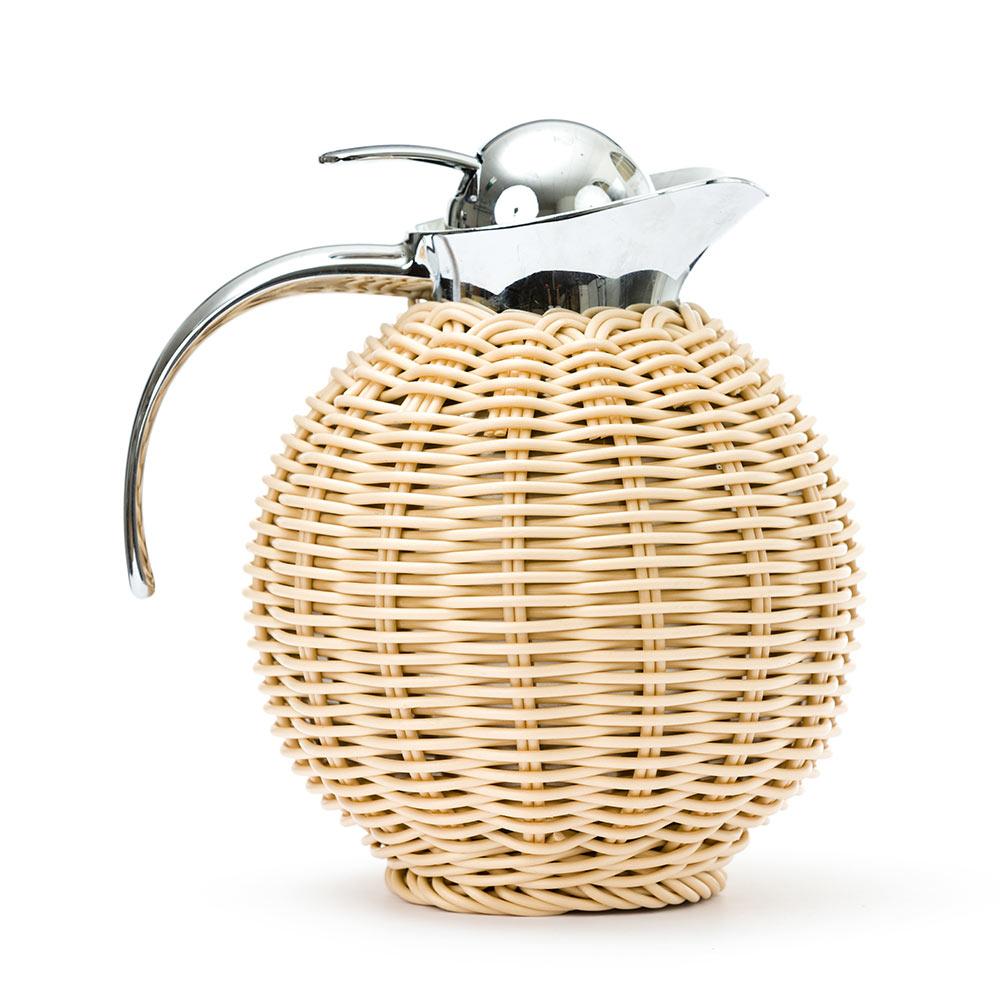 Rattan Wrapped Thermos - Small