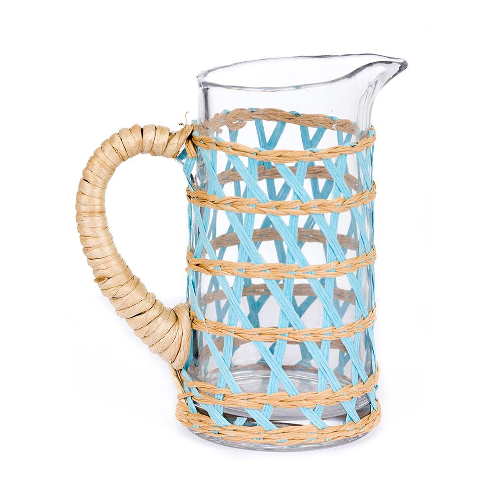 Light Blue Raffia Island Pitchers & Carafes