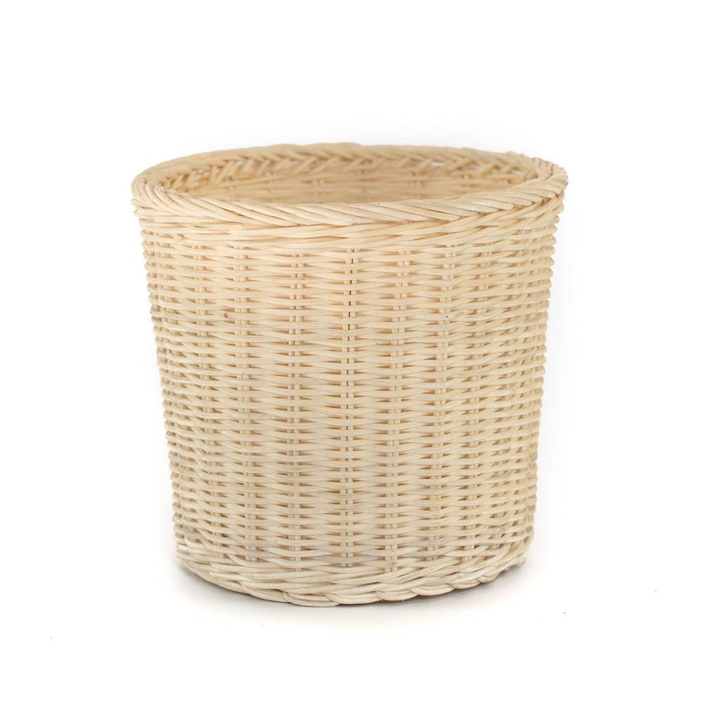 Blonde Banded Rattan Orchid Basket