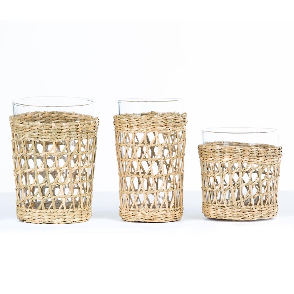 natural seagrass cups