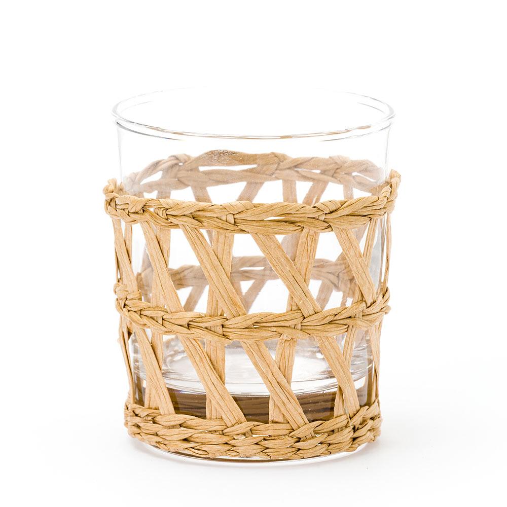 Natural Island Wrapped Raffia Glassware