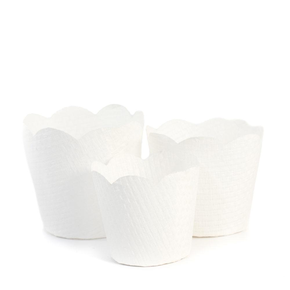 paper orchid basket - blonde - set of 2